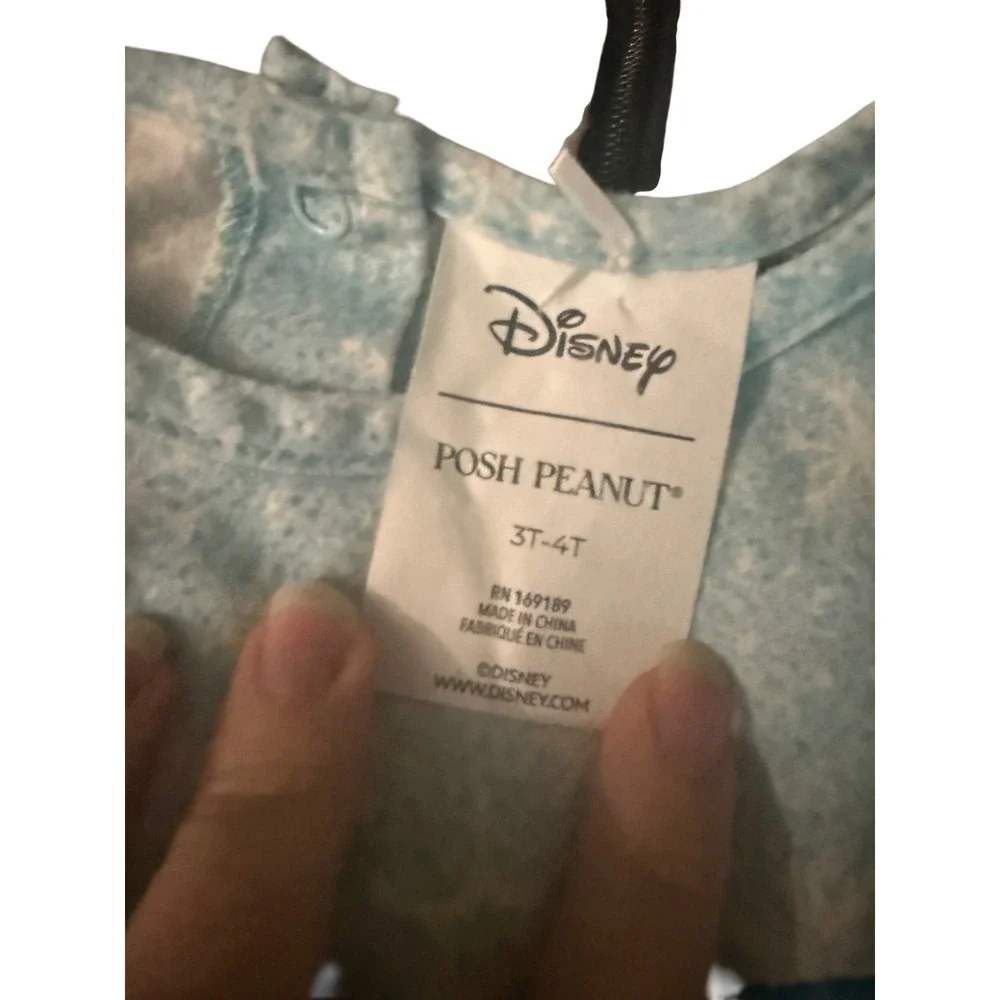 Disney Posh Peanut Elsa Frozen flannel Snowflake Ruffle Nightgown Dress 3T 4T